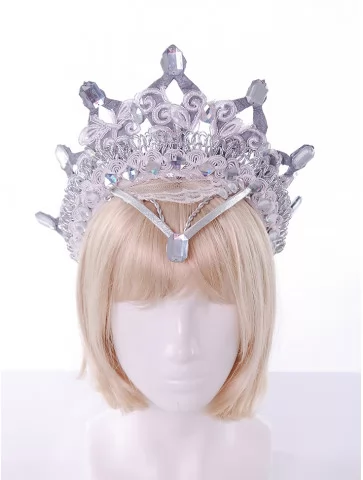 Корона серебряная с камнями