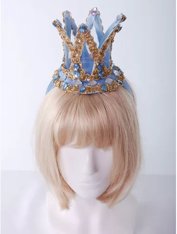 Корона принцессы голубая с...