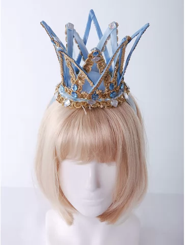 Корона принцессы голубая с...