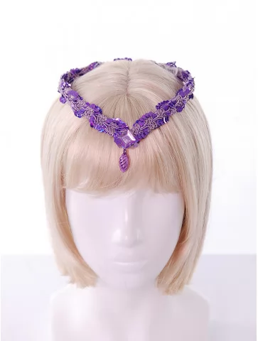 Повязка а голову фиолетовая