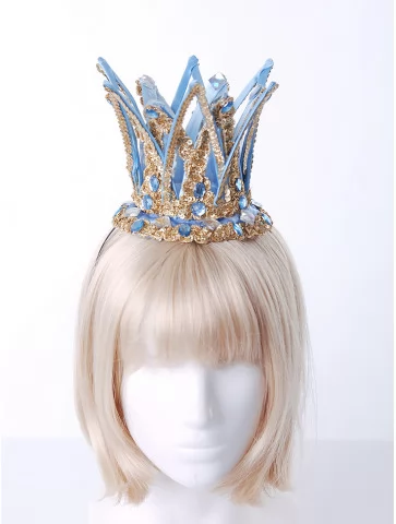 Корона принцессы голубая с...