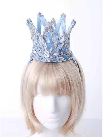 Корона принцессы голубая с...