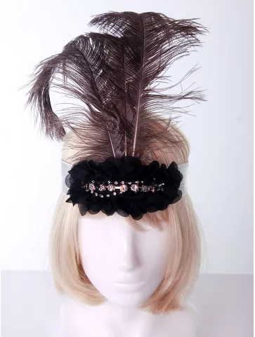 Ретро повязка с пером