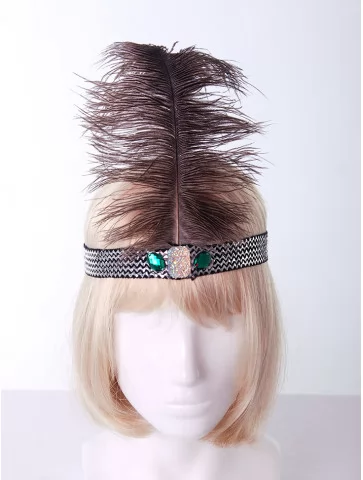 Ретро повязка с пером