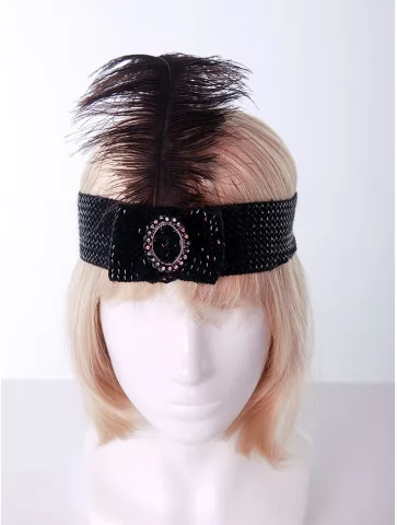 Ретро повязка с пером