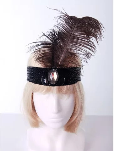 Ретро повязка с пером