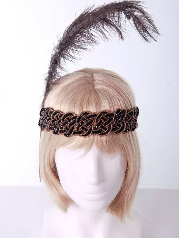 Ретро повязка с пером