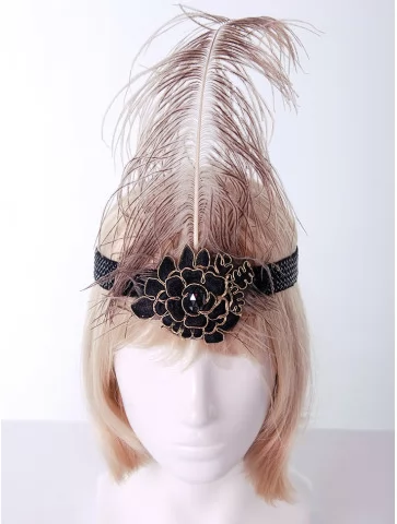 Ретро повязка с пером