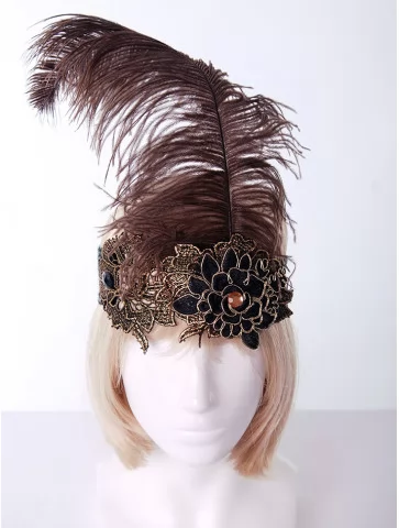 Ретро повязка с пером