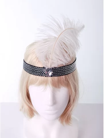 Ретро повязка с пером