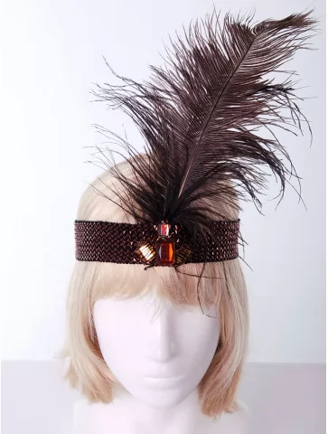Ретро повязка с пером