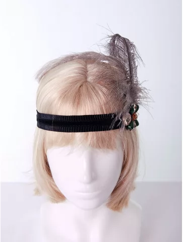 Ретро повязка с пером