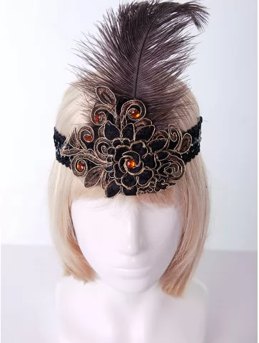 Ретро повязка  с пером