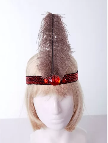 Ретро повязка с пером