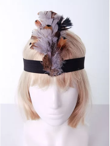 Ретро повязка с пером