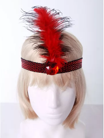 Ретро повязка с пером