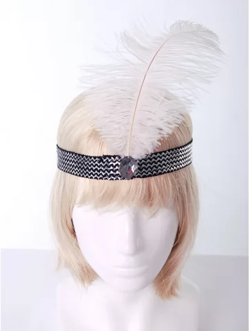 Ретро повязка с пером