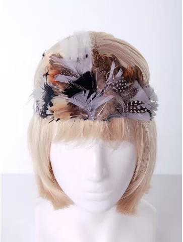 Ретро повязка с пером