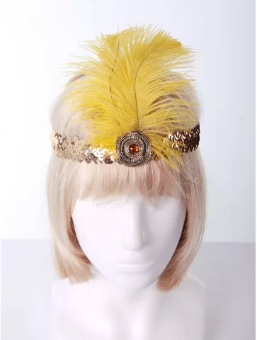 Ретро повязка с пером