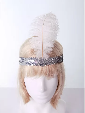 Ретро повязка с пером