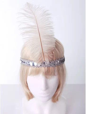 Ретро повязка с пером