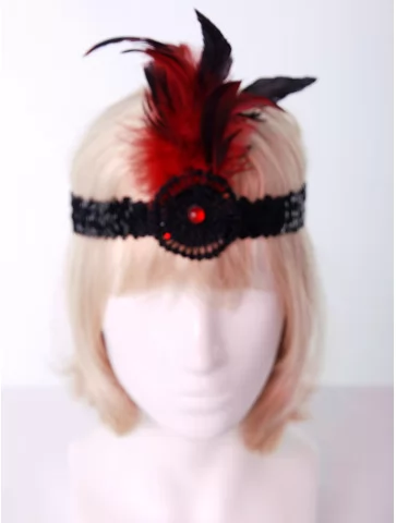 Ретро повязка с пером