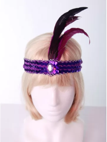 Ретро повязка с пером