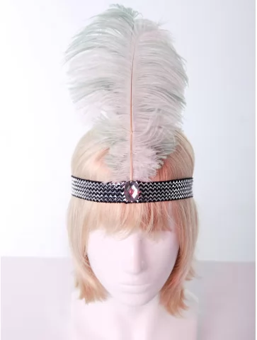 Ретро повязка с пером