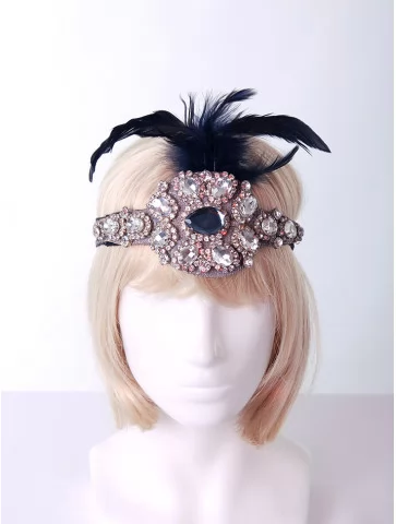 Ретро повязка с пером