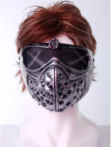 Маска стимпанк серебряная