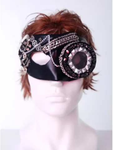 Маска стимпанк чёрная