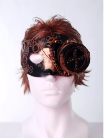 Маска стимпанк бронза