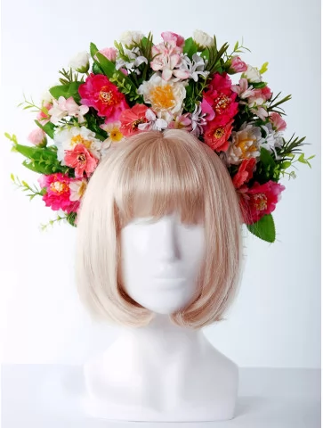 Венок весенний с цветами