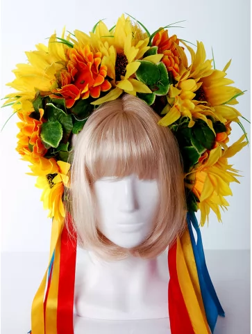 Венок весенний с цветами