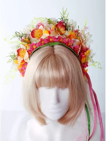 Венок весенний с цветами