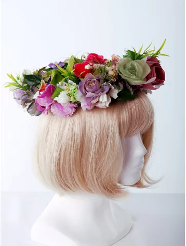 Венок весенний  с цветами