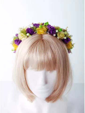 Венок весенний с цветами