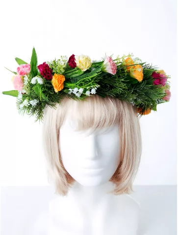 Венок весенний с цветами