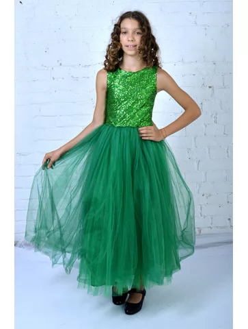 Сукня зелена з паєтковим...