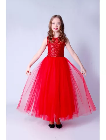 Сукня червона з блискучим...