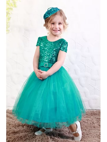 Сукня зелена з паєтками та...