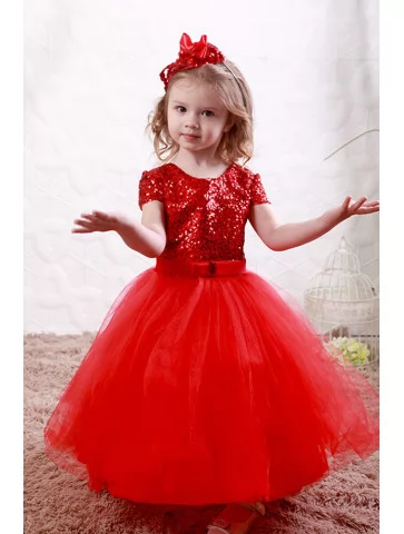 Сукня червона з блискучим...