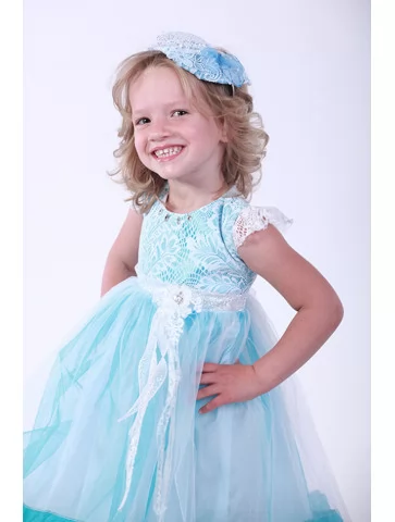 Сукня блакитна з візерунком