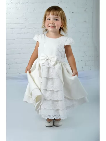 Сукня молочна з мереживом...