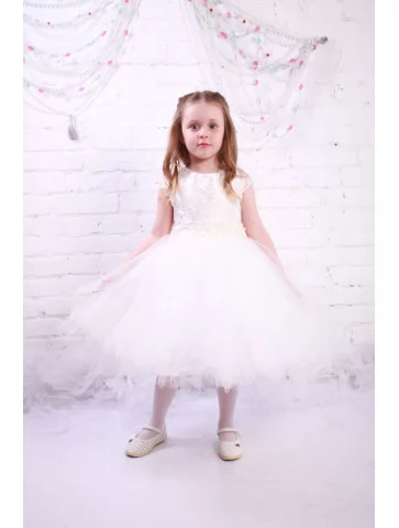 Сукня повітряна молочна з...