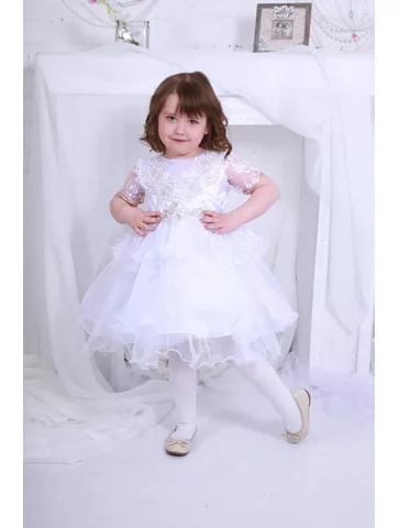 Сукня біла з золотистою...