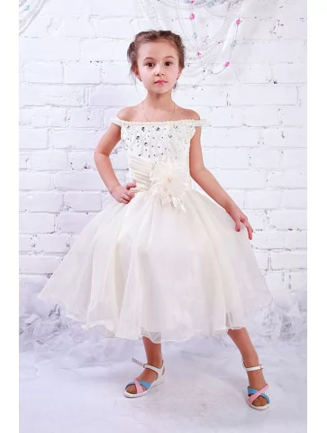 Сукня молочна з відкритими...