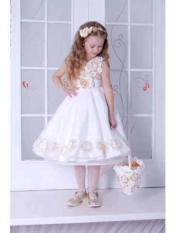 Сукня біла з золотими...