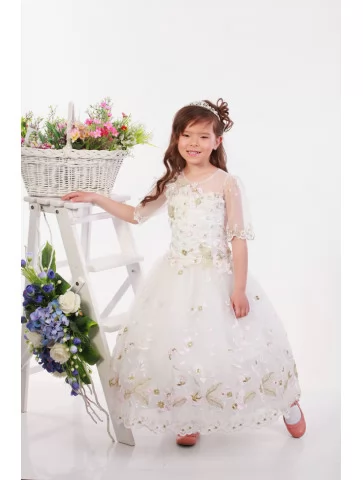 Сукня молочна з квітковою...