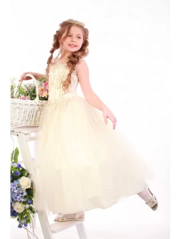 Сукня шампань з вишитим...